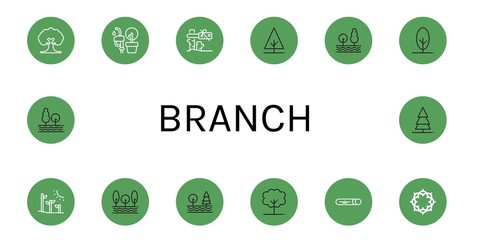 Set of branch icons