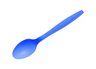 Plastic spoon isolated on white