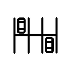Parking for car icon vector. A thin line sign. Isolated contour symbol illustration