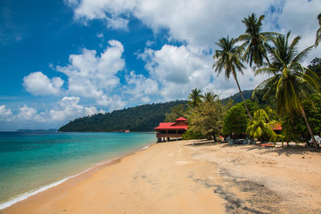 Tekek beach of Tioman island in Malaysia