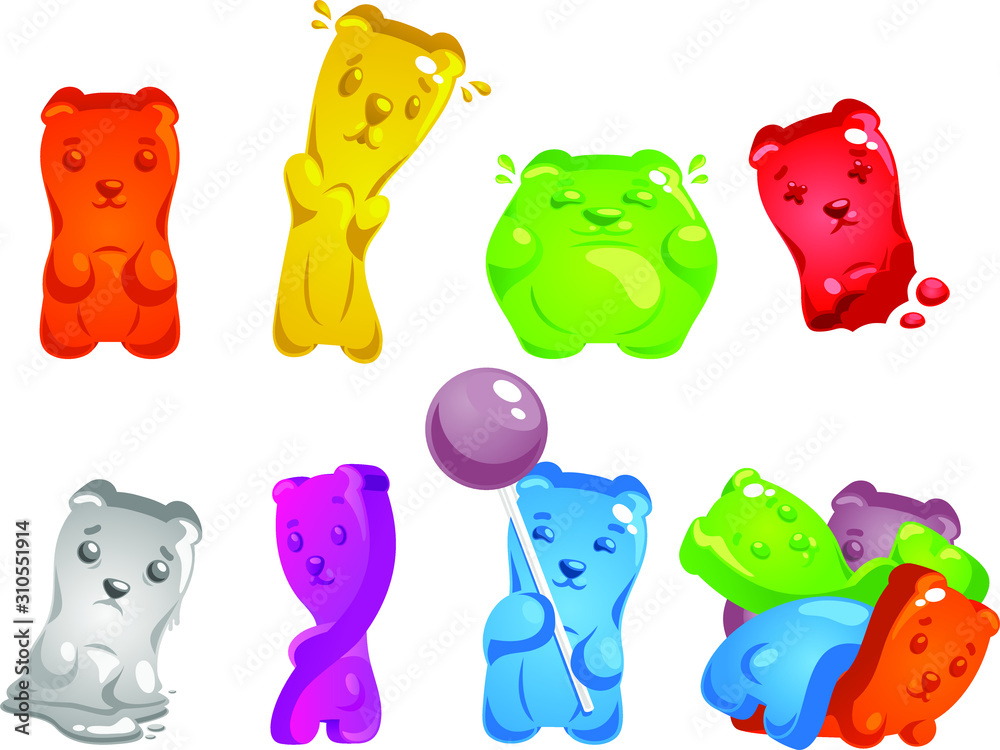 Wall mural gummy bears