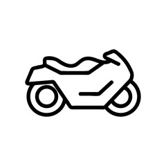 Fototapeta premium motorcycle icon vector. A thin line sign. Isolated contour symbol illustration