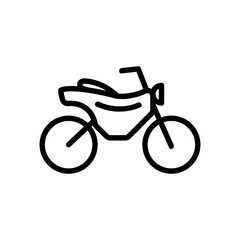motorcycle icon vector. A thin line sign. Isolated contour symbol illustration