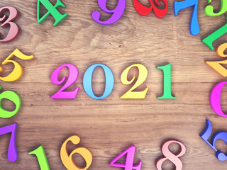 New Year 2021 Creative Design Concept - 3D Rendered Image	