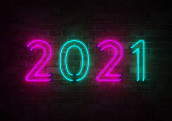 New Year 2021 Creative Design Concept - 3D Rendered Image	