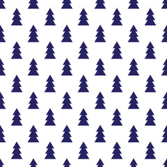Obraz premium Seamless Christmas wrapping paper pattern. Christmas tree pattern background.