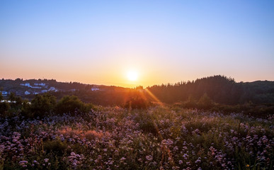 Tramonto a Bømlo - Norvegia	