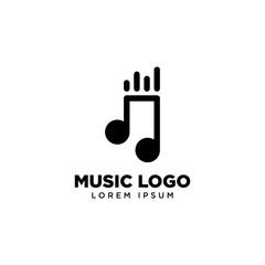 Music Chart Logo template, Music icon logo design inspiration