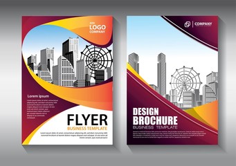 Business abstract vector template. Brochure design, cover modern layout, annual report, poster, flyer in A4 with colorful triangles, geometric shapes for tech, science, market with light background