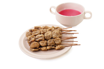Barbecue stick fish sate, an asian cuisine made from fish and flour..