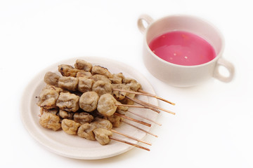 Barbecue stick fish sate, an asian cuisine made from fish and flour..
