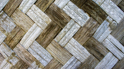 Detail texture of traditional malay house wall made from bambo