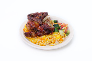 Grilled Chicken Mandy - Traditional Arabic food