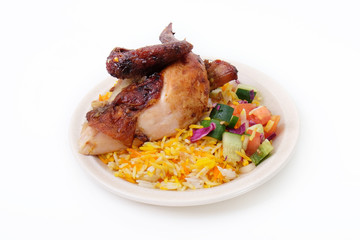 Grilled Chicken Mandy - Traditional Arabic food