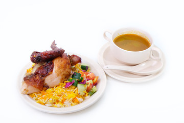 Grilled Chicken Mandy - Traditional Arabic food