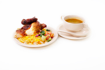 Grilled Chicken Mandy - Traditional Arabic food