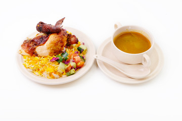 Grilled Chicken Mandy - Traditional Arabic food