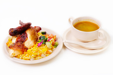 Grilled Chicken Mandy - Traditional Arabic food