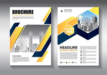 Business abstract vector template. Brochure design, cover modern layout, annual report, poster, flyer in A4 with colorful triangles, geometric shapes for tech, science, market with light background