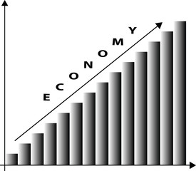 llustration of Economy Growth Graph Chart Diagram