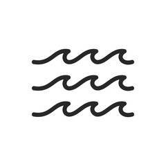 Water Wave icon vector symbol logo illustration EPS 10