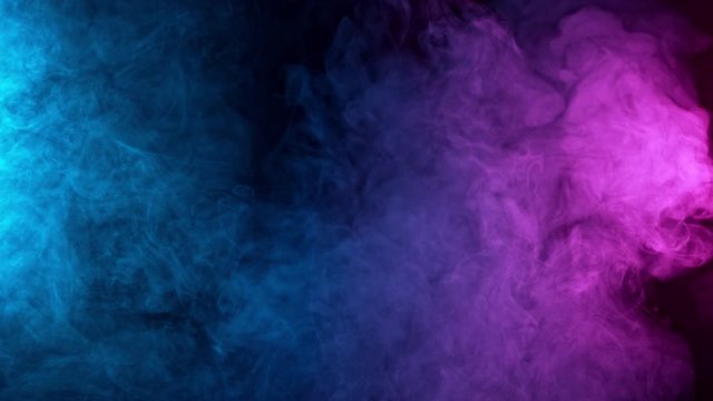 Slow Motion Shot of Modern Neon Smoke Abstract Background.