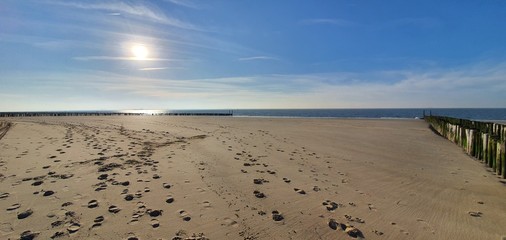 footprints on the beach