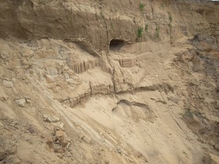 sand rock desert relief of stones with loose soil texture