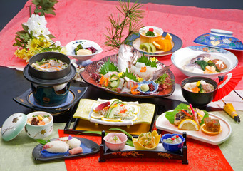 会席料理　和食　盛付