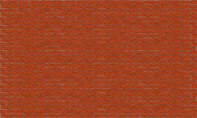 Brick wall seamless vector pattern, brown brick wall background.