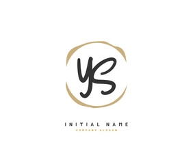 Y S YS Beauty vector initial logo, handwriting logo of initial signature, wedding, fashion, jewerly, boutique, floral and botanical with creative template for any company or business.