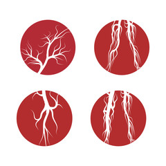 Set Veins Logo Template vector symbol
