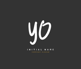 Y O YO Beauty vector initial logo, handwriting logo of initial signature, wedding, fashion, jewerly, boutique, floral and botanical with creative template for any company or business.