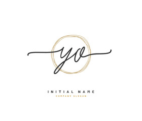 Y O YO Beauty vector initial logo, handwriting logo of initial signature, wedding, fashion, jewerly, boutique, floral and botanical with creative template for any company or business.