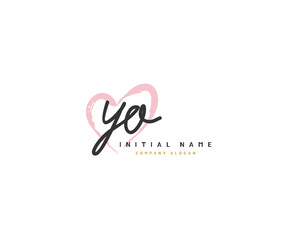 Y O YO Beauty vector initial logo, handwriting logo of initial signature, wedding, fashion, jewerly, boutique, floral and botanical with creative template for any company or business.