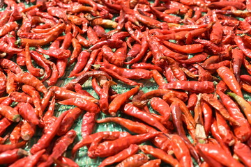 Sun dried peppers  is a food preservation.
