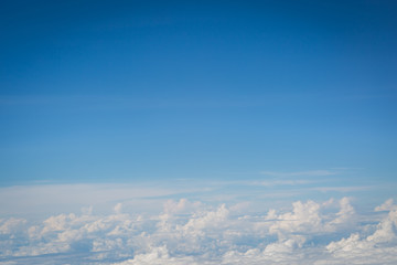 sky and clouds view from airplan