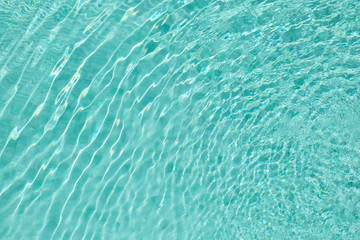 Blue color of wave and reflection