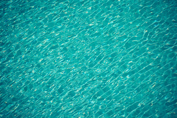 Blue color of wave and reflection