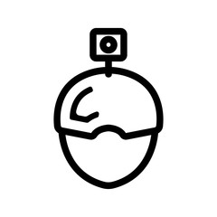 Action camera icon vector. A thin line sign. Isolated contour symbol illustration