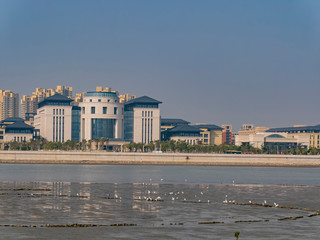 Afternoon sunny view of the library of University of Macao