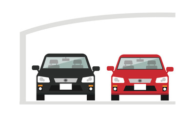 カーポート　車　紫外線　2台