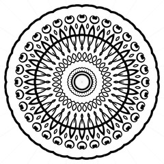 premium black and white  mandala design