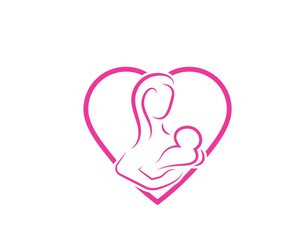 mom and baby vector illustrration design