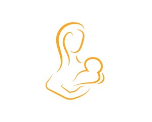 mom and baby vector illustrration design