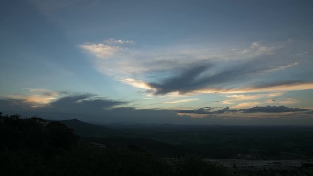 Cloudy Sky at Sunset in the Mountains in Brazil
