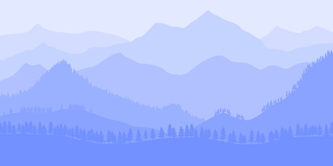 Fantasy on the theme of the mountain landscape