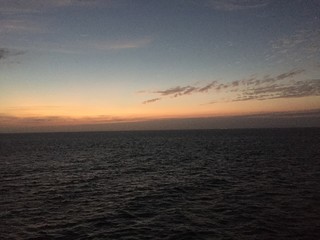 sunset over sea