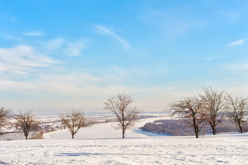 Fototapeta na wymiar cold winter landscape