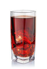 glass with red drink